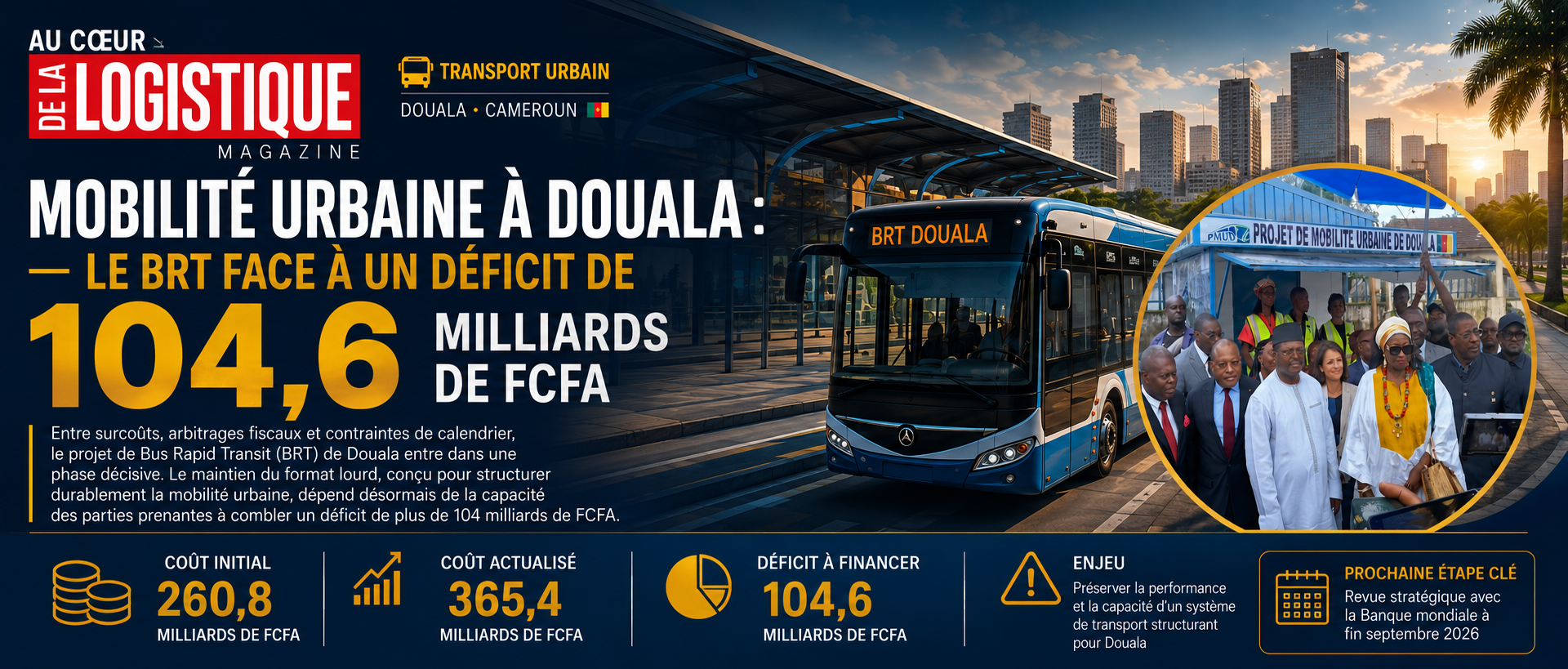 Mobilité urbaine à Douala : le BRT face à un déficit de 104,6 milliards de FCFA Mobilité urbaine à Douala : le BRT face à un déficit de 104,6 milliards de FCFA
