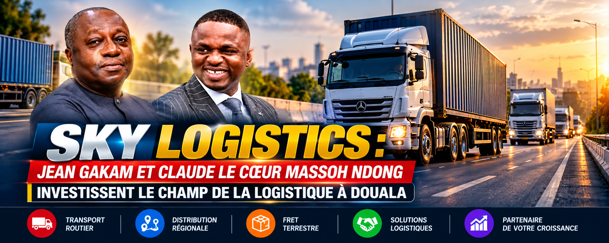 SKY LOGISTICS : JEAN GAKAM ET CLAUDE LE CŒUR MASSOH NDONG INVESTISSENT LE CHAMP DE LA LOGISTIQUE À DOUALA SKY LOGISTICS : JEAN GAKAM ET CLAUDE LE CŒUR MASSOH NDONG INVESTISSENT LE CHAMP DE LA LOGISTIQUE À DOUALA